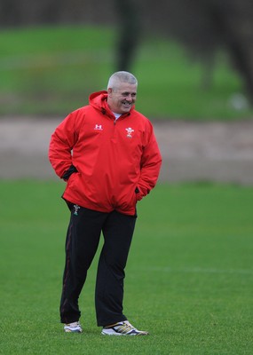 24.11.09 - Wales Rugby Training - Wales head coach Warren Gatland during training. 