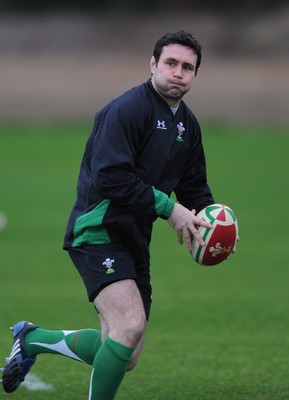24.11.09 - Wales Rugby Training - Stephen Jones in action during training. 