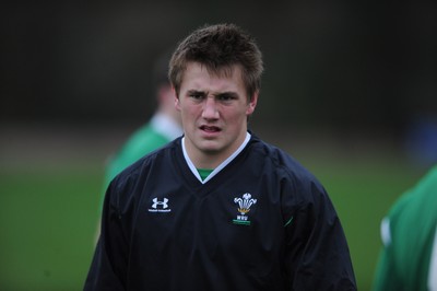 24.11.09 - Wales Rugby Training - Jonathan Davies in action during training. 
