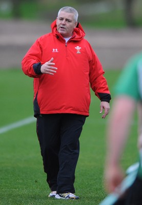 24.11.09 - Wales Rugby Training - Wales head coach Warren Gatland during training. 