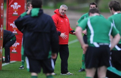 24.11.09 - Wales Rugby Training - Wales head coach Warren Gatland during training. 