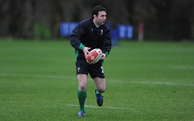 24.11.09 - Wales Rugby Training - Stephen Jones in action during training. 