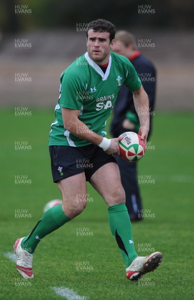 24.11.09 - Wales Rugby Training - Jamie Roberts in action during training. 