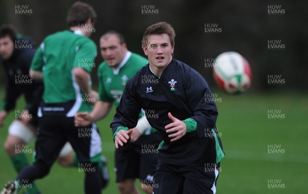 24.11.09 - Wales Rugby Training - Jonathan Davies in action during training. 
