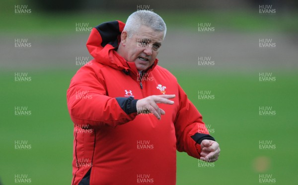 24.11.09 - Wales Rugby Training - Wales head coach Warren Gatland during training. 