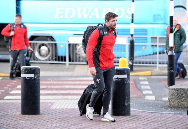 060220 - Wales Rugby Team Travel to Dublin - Leigh Halfpenny at Cardiff Airport