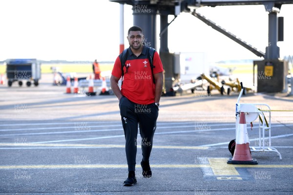 060220 - Wales Rugby Team Travel to Dublin - Taulupe Faletau at Cardiff Airport