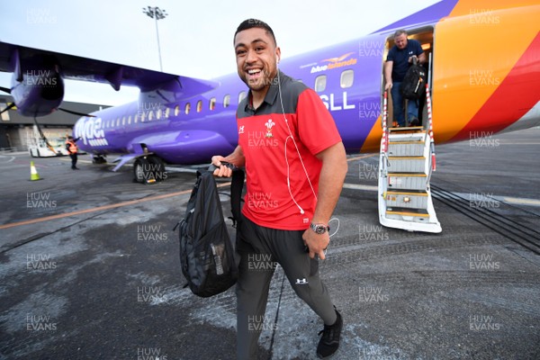 060220 - Wales Rugby Team Travel to Dublin -  Taulupe Faletau after arriving in Dublin