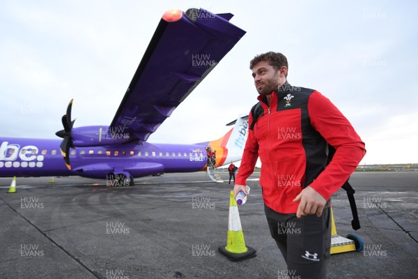 060220 - Wales Rugby Team Travel to Dublin -  Leigh Halfpenny after arriving in Dublin