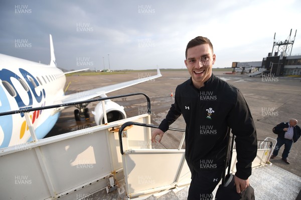 220218 - Wales Rugby Team Travel to Dublin - George North boards the flight