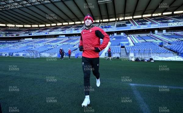 120221 - Wales Rugby Visit Murrayfield Stadium - Gareth Davies during a visit to Murrayfield Stadium, Edinburgh