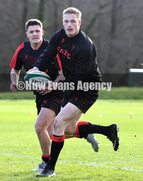 010222 - Wales Rugby Training - Johnny McNicholl during training