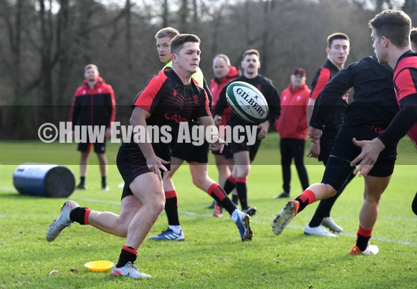010222 - Wales Rugby Training - Callum Sheedy during training