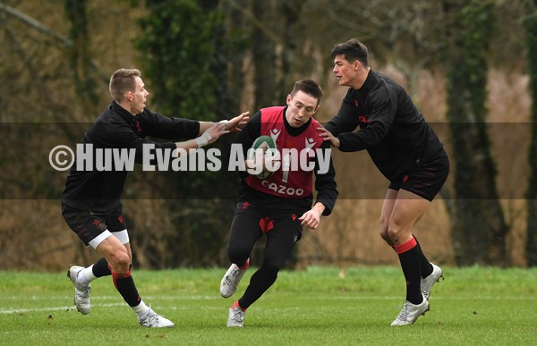 010222 - Wales Rugby Training - Josh Adams during training