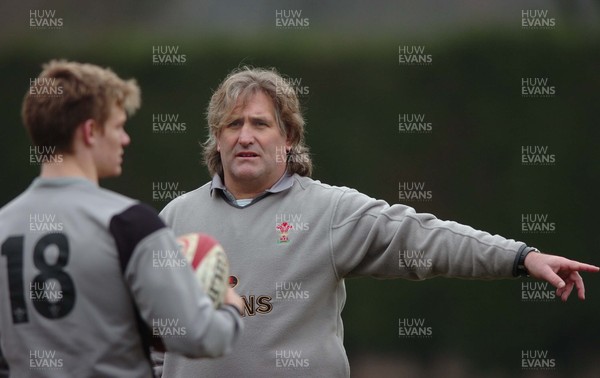 010206  Wales rugby training,Cardiff Scott Johnson during training with the Wales squad today  