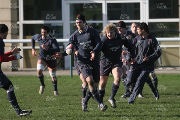 01.02.08  Wales rugby training at St Paul's School,Mortlake. Wales captain Ryan Jones during training today(FRI) 