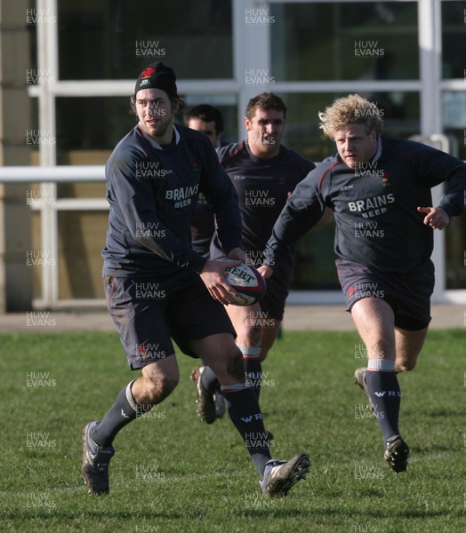 01.02.08  Wales rugby training at St Paul's School,Mortlake. Wales captain Ryan Jones during training today(FRI) 