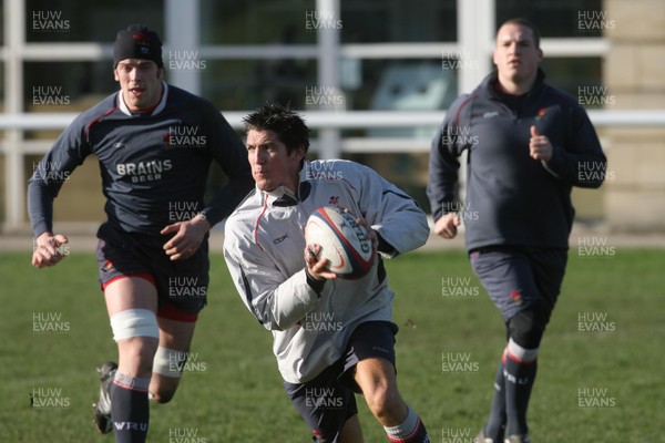 01.02.08  Wales rugby training at St Paul's School,Mortlake. Wales James Hook during training today(FRI) 