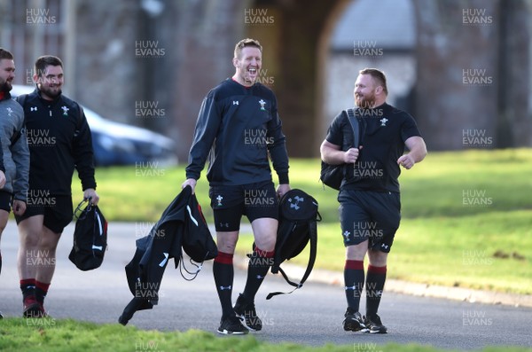 010218 - Wales Rugby Training - Bradley Davies and Samson Lee during training