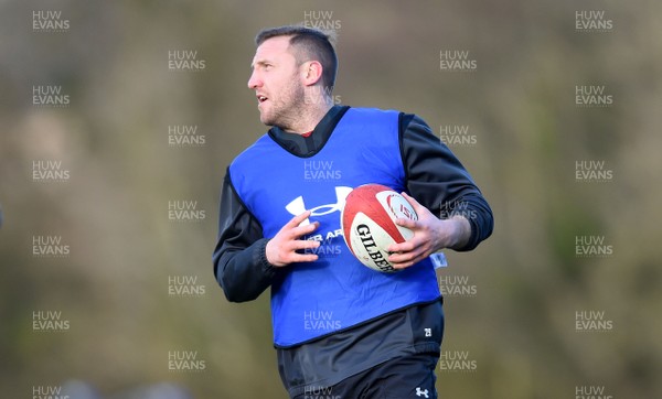 010218 - Wales Rugby Training - Hadleigh Parkes during training