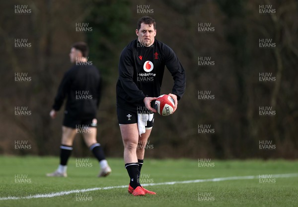 010224 - Wales Rugby Training in the week leading up to their first 6 Nations game against Scotland - Ryan Elias during training