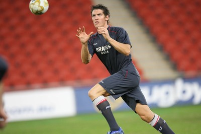 01.06.07  Wales rugby tour to Australia James Hook trains at the Suncorp Stadium in Brisbane. 