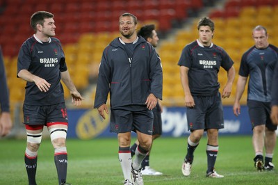 01.06.07  Wales rugby tour to Australia Chris Horsman smiles at training at the Suncorp Stadium in Brisbane. 