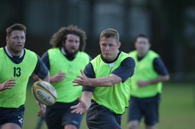 01.06.08 Wales rugby in S.Africa... Dafydd Jones passes  during training at Westerford High School in Cape Town.   