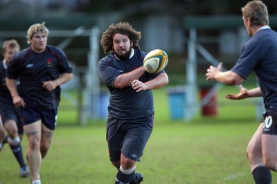 01.06.08 Wales rugby in S.Africa... Adam Jones  during training at Westerford High School in Cape Town.   