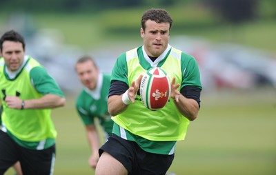 01.06.10 - Wales Rugby Training - Jamie Roberts in action during training. 