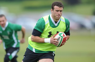 01.06.10 - Wales Rugby Training - Jamie Roberts in action during training. 