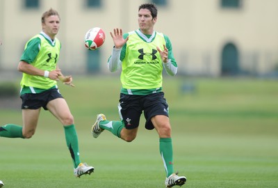 01.06.10 - Wales Rugby Training - James Hook in action during training. 