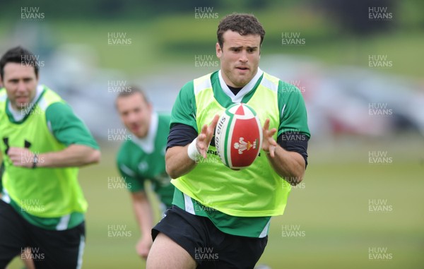 01.06.10 - Wales Rugby Training - Jamie Roberts in action during training. 
