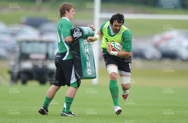 01.06.10 - Wales Rugby Training - Jonathan Thomas in action during training. 