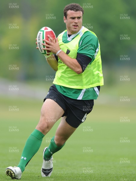 01.06.10 - Wales Rugby Training - Jamie Roberts in action during training. 