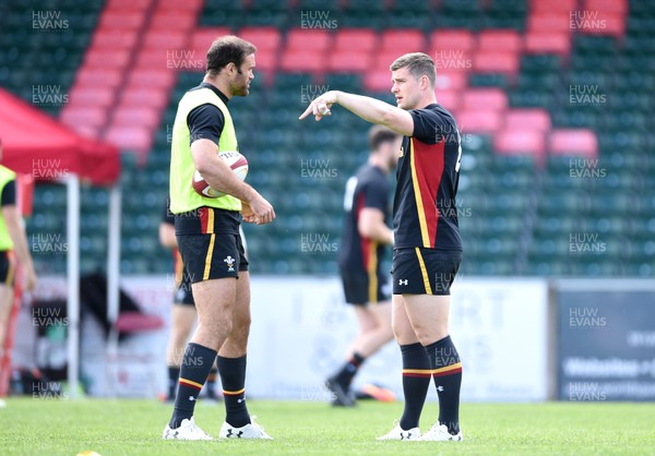 010617 - Wales Rugby Training - Jamie Roberts and Scott Williams during training