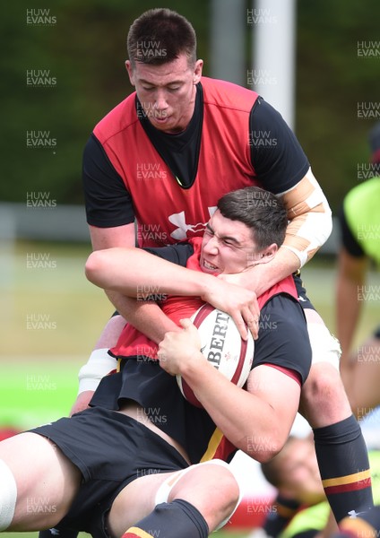 010617 - Wales Rugby Training - Adam Beard and Seb Davies during training