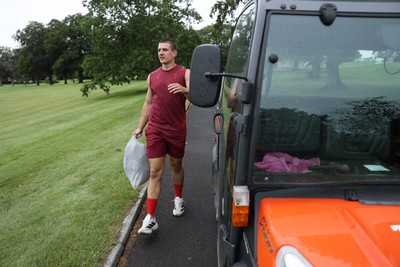 010626 - Wales Rugby Training on the first day of camp at the start of the Nations Championship - Joe Hawkins arrives at training