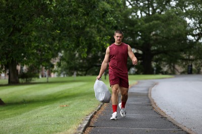 010626 - Wales Rugby Training on the first day of camp at the start of the Nations Championship - Joe Hawkins arrives at training