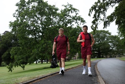 010626 - Wales Rugby Training on the first day of camp at the start of the Nations Championship - Jac Morgan and Kieran Hardy arrive at training