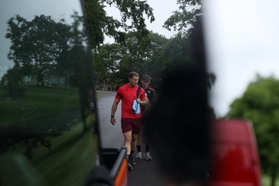 010626 - Wales Rugby Training on the first day of camp at the start of the Nations Championship - Ben Carter arrives at training