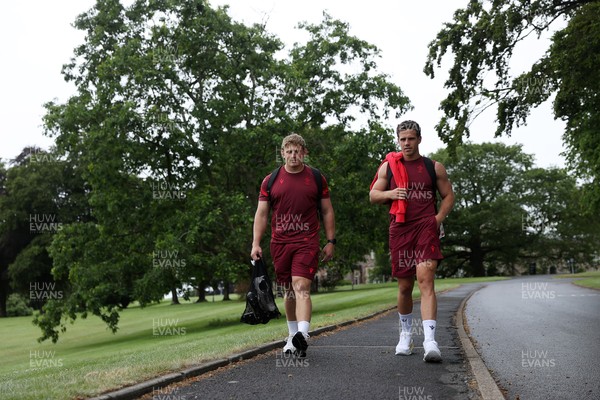 010626 - Wales Rugby Training on the first day of camp at the start of the Nations Championship - Jac Morgan and Kieran Hardy arrive at training