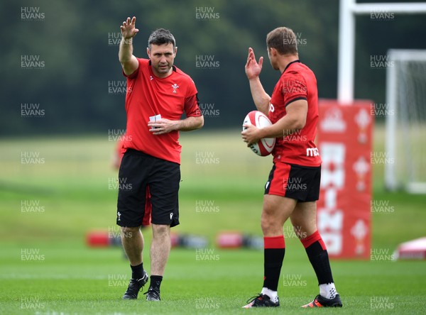 010721 - Wales Rugby Training - Stephen Jones and Leigh Halfpenny during training