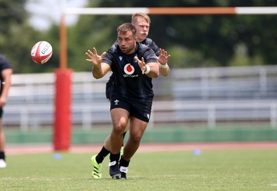 010725 - Wales Rugby Training on Tuesday in Kitakyushu in the week leading up to their first test against Japan - Liam Belcher during training