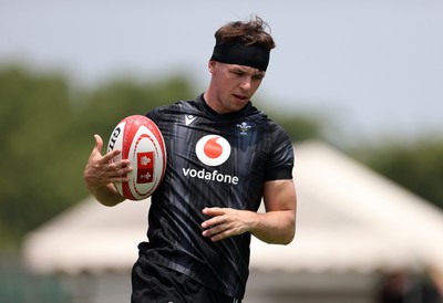 010725 - Wales Rugby Training on Tuesday in Kitakyushu in the week leading up to their first test against Japan - Tom Rogers during training