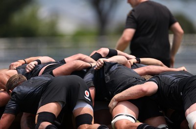 010725 - Wales Rugby Training on Tuesday in Kitakyushu in the week leading up to their first test against Japan - Scrum