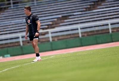 010725 - Wales Rugby Training on Tuesday in Kitakyushu in the week leading up to their first test against Japan - Josh Adams during training