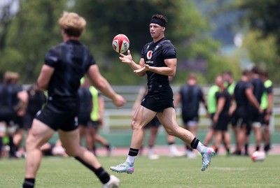 010725 - Wales Rugby Training on Tuesday in Kitakyushu in the week leading up to their first test against Japan - Tom Rogers during training