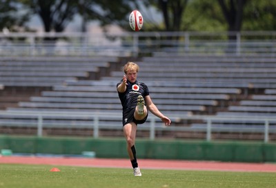 010725 - Wales Rugby Training on Tuesday in Kitakyushu in the week leading up to their first test against Japan - Blair Murray during training