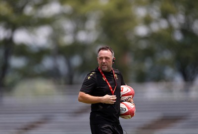 010725 - Wales Rugby Training on Tuesday in Kitakyushu in the week leading up to their first test against Japan - Matt Sherratt, Head Coach during training